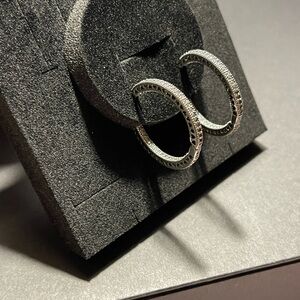 Pandora Elegant Silver Hoop Earrings